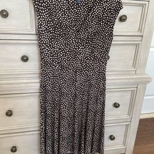 Chaps A line dress-  chocolate brown